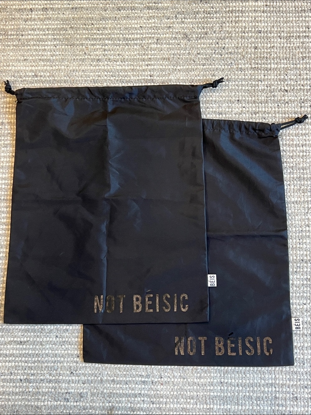 BEIS Set of 2 Not Beisic Bags - Black